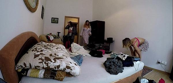  4 young girls at changing room Upskirt Treats from the backstage voyeur cam